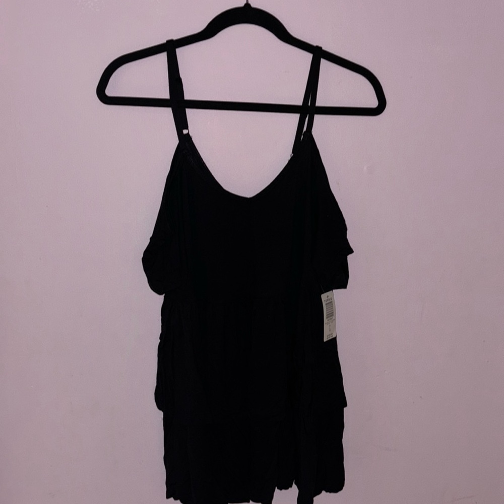 Black shoulder cut out blouse from torrid